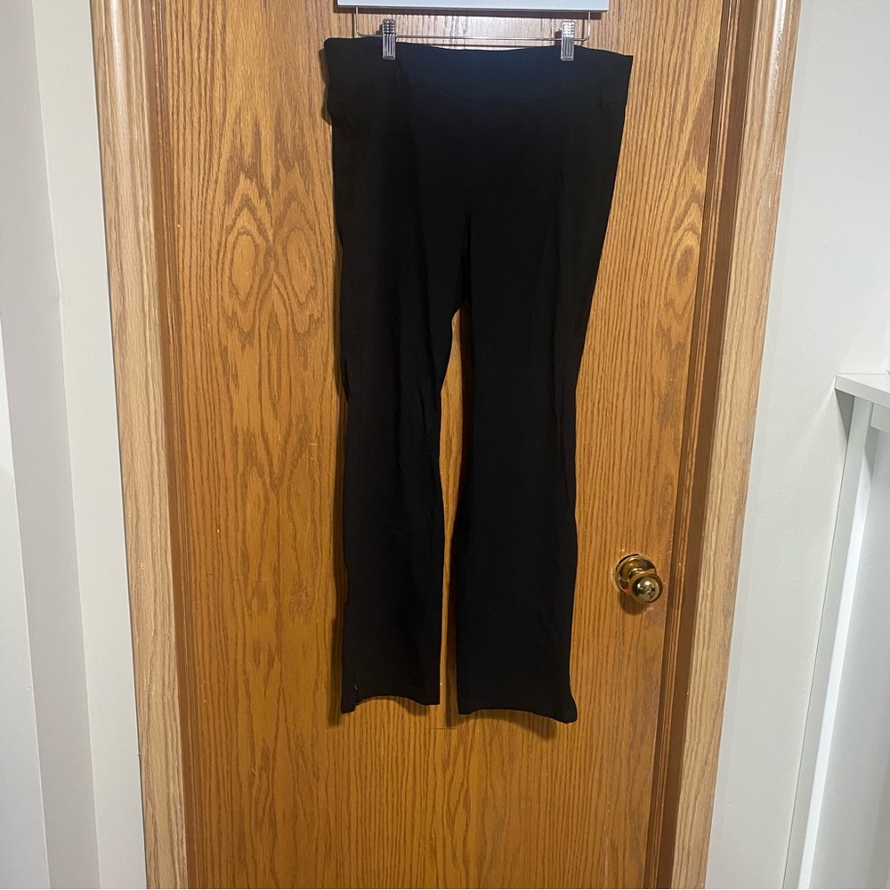 Black Flared Dress Pull on Pants